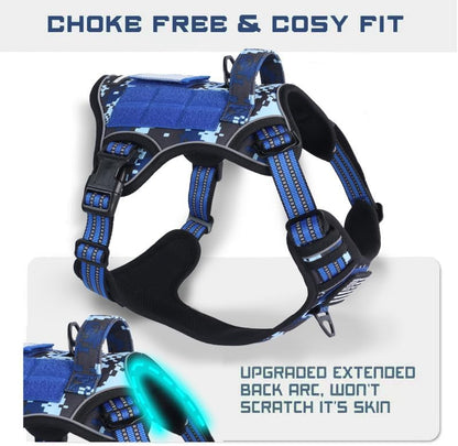 BUMBIN Tactical Dog Harness for Small Dogs No Pull, Famous TIK Tok No Pull Puppy Harness, Fit Smart