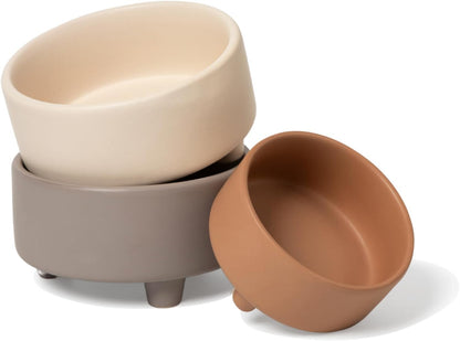 Waggo Uplift Ceramic Dog Bowl for Small Medium and Large Breeds - Heavyweight and Durable Pet Food