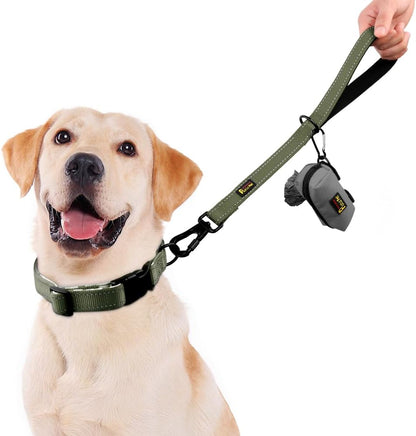 PLUTUS PET Short Training Dog Leash with Padded Handle for Medium Large Dogs,18 Inch Heavy Duty