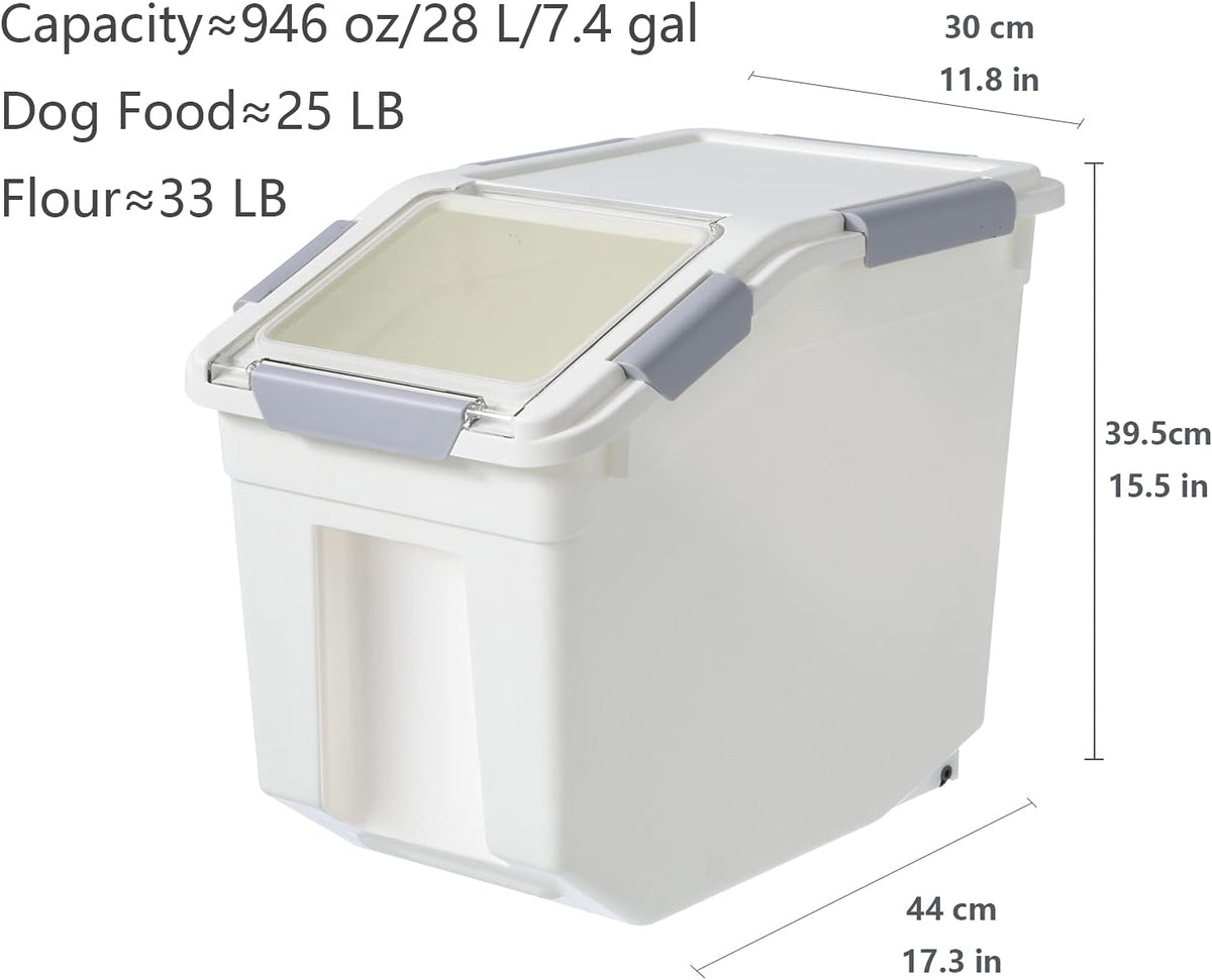 LISM 2 Pack Dog Food Storage Container with Scoop,Large Airtight Pet Dog Food Bin,Container for Dog