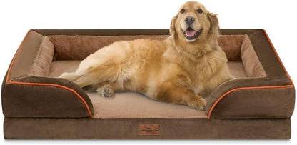 Comfort Expression Dog Beds for Extra Large Dogs, Waterproof Orthopedic Foam XL Dog Beds with