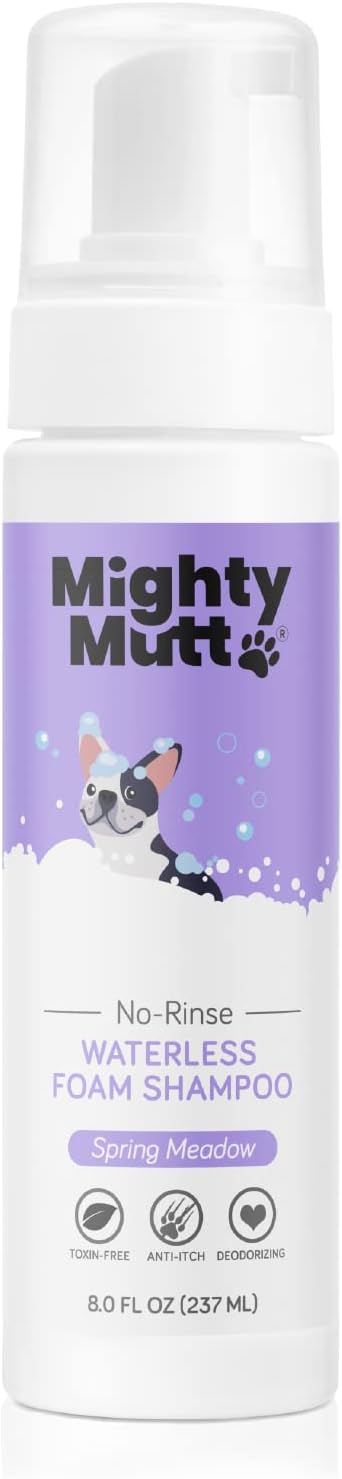 Mighty Mutt Hypoallergenic Waterless Shampoo for Dogs | Dry Shampoo for Dogs | Waterless Foam No