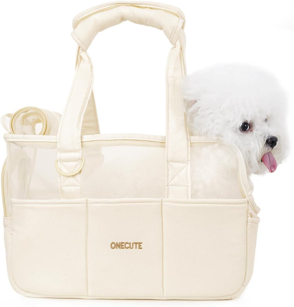 Dog Purse Carrier for Small Dogs Rabbit cat with Large Pockets, Cotton Bag, Dog Carrier Soft Sided