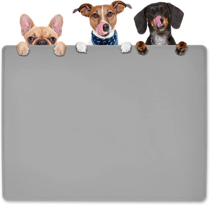 KVK Pet Food Mat Pet Feeding Mat Silicone Placemat for Dog and Cat Food Water Bowl Dog Food Mats