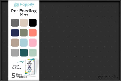 Dog Food Mat - 28x18 Raised Edges Dogs Mat for Food and Water Prevent Spill, Waterproof Cat Food