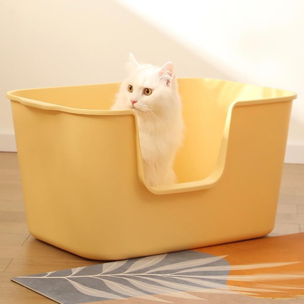 Extra Large Litter Box with High Sides 24.60" Lx16.92 Wx12.99 H,Anti-Splashing Kitty Litter
