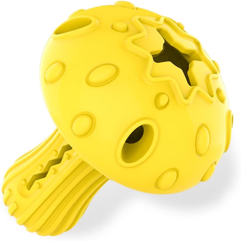 SCHITEC Dog Chew Toy for Large & Medium Dogs, Rubber Treat Dispensing Toy for Aggressive Chewers