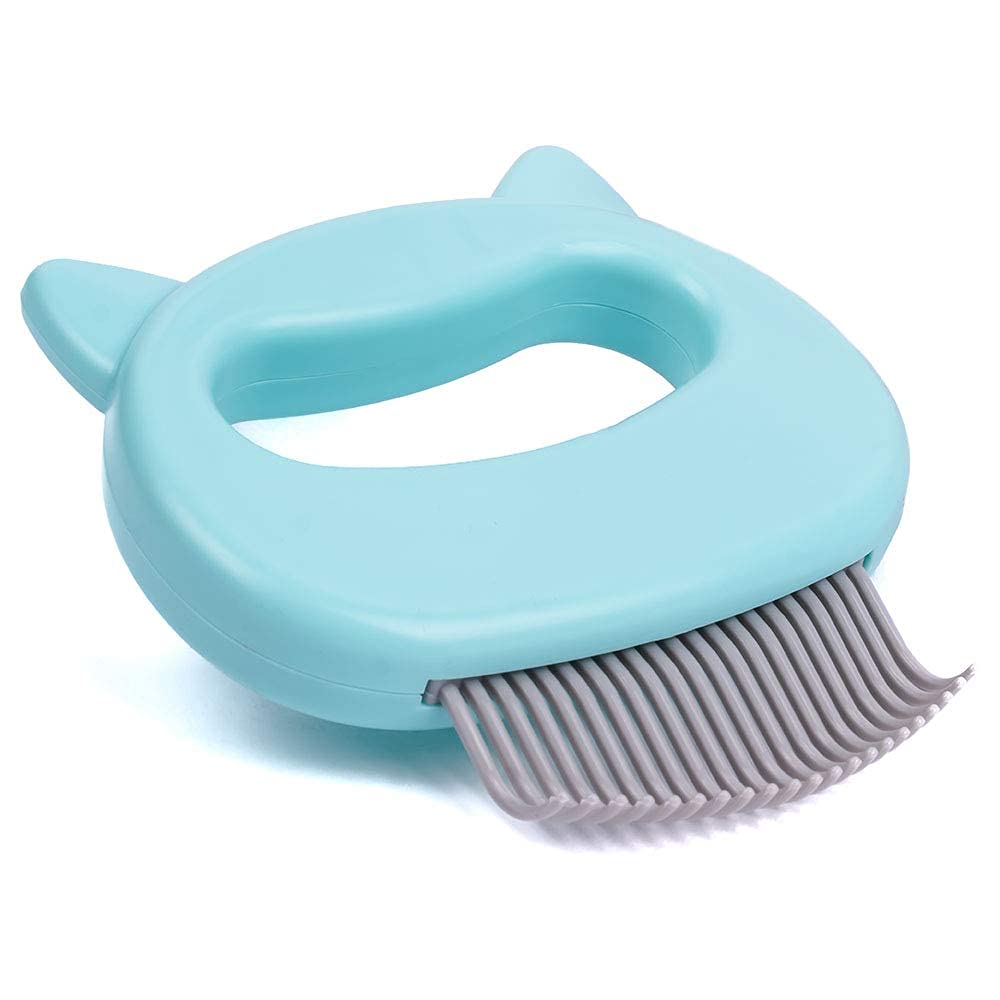 Leo's Paw The Original Pet Hair Removal Massaging Shell Comb Soft Deshedding Brush Grooming and