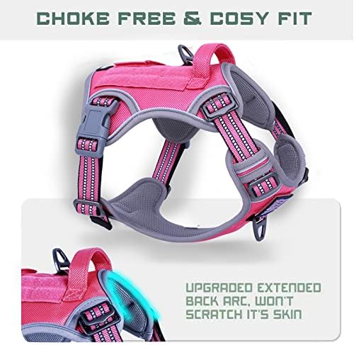 BUMBIN Tactical Dog Harness for Small Dogs No Pull, Famous TIK Tok No Pull Puppy Harness, Fit Smart