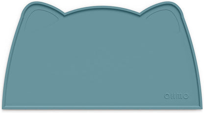 OHMO - Cat Food Mat, Silicone Pet Feeding Mat for Floor Non-Skid Waterproof Dog Water Bowl Tray