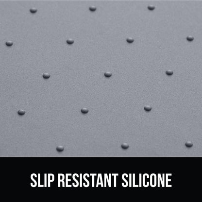 GORILLA GRIP 100% Waterproof Raised Edge BPA Free Silicone Pet Feeding Mat, Dog Cat Food Mats