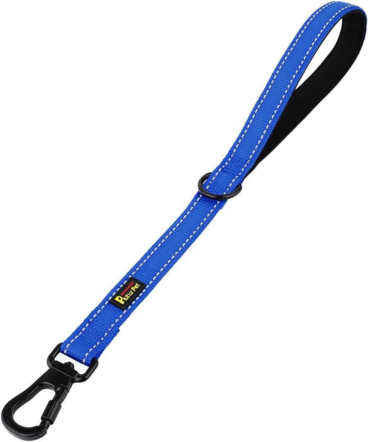 PLUTUS PET Short Training Dog Leash with Padded Handle for Medium Large Dogs,18 Inch Heavy Duty