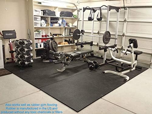 American Heavy Duty Stall Mats - Stable/Horse Mats - Thick, Durable Rubber Flooring - Solid Black 4