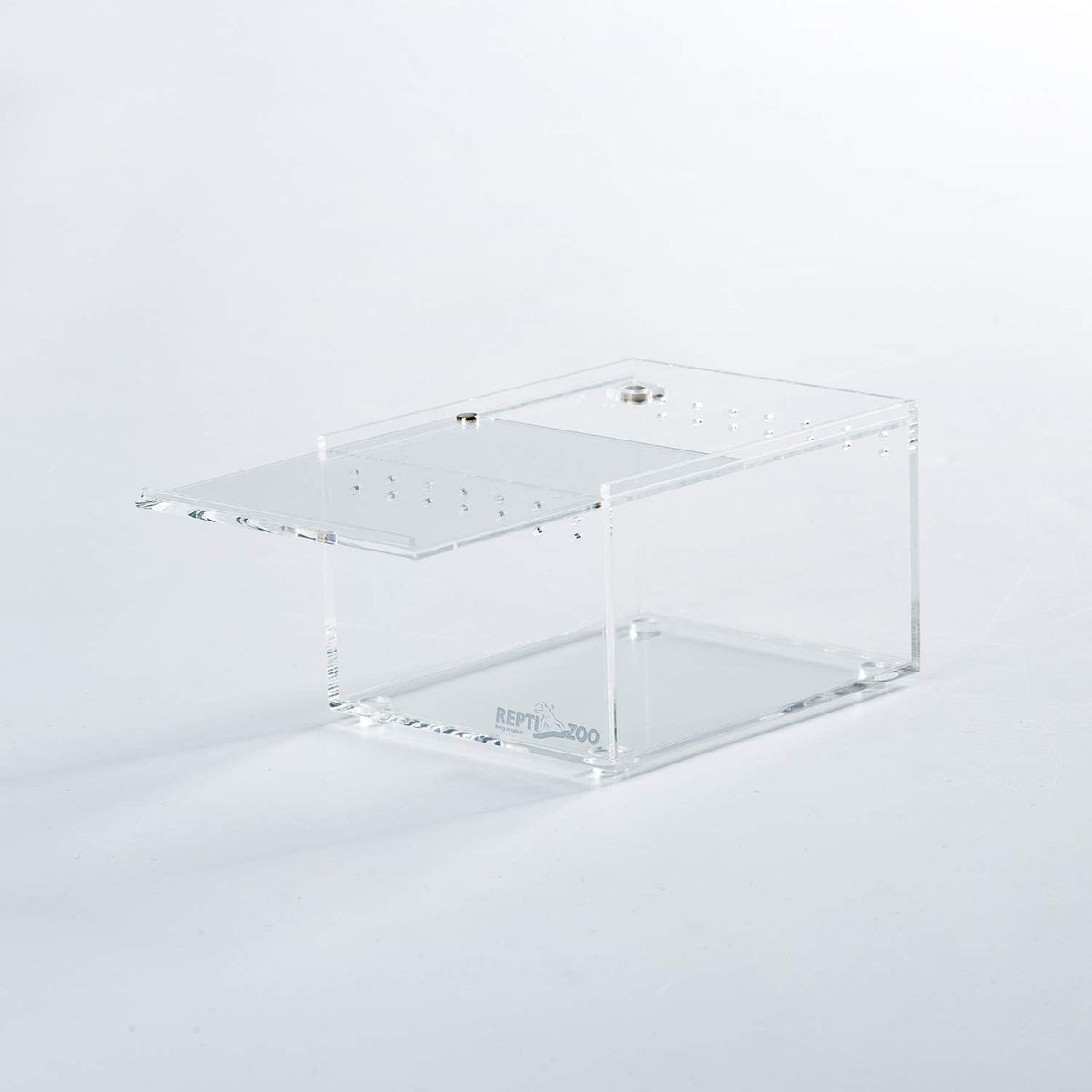 REPTI ZOO Magnetic Acrylic Case 4.1"x3.3"x2.5" Nano Enclosure Reptile Breeding Box Terrarium Cage