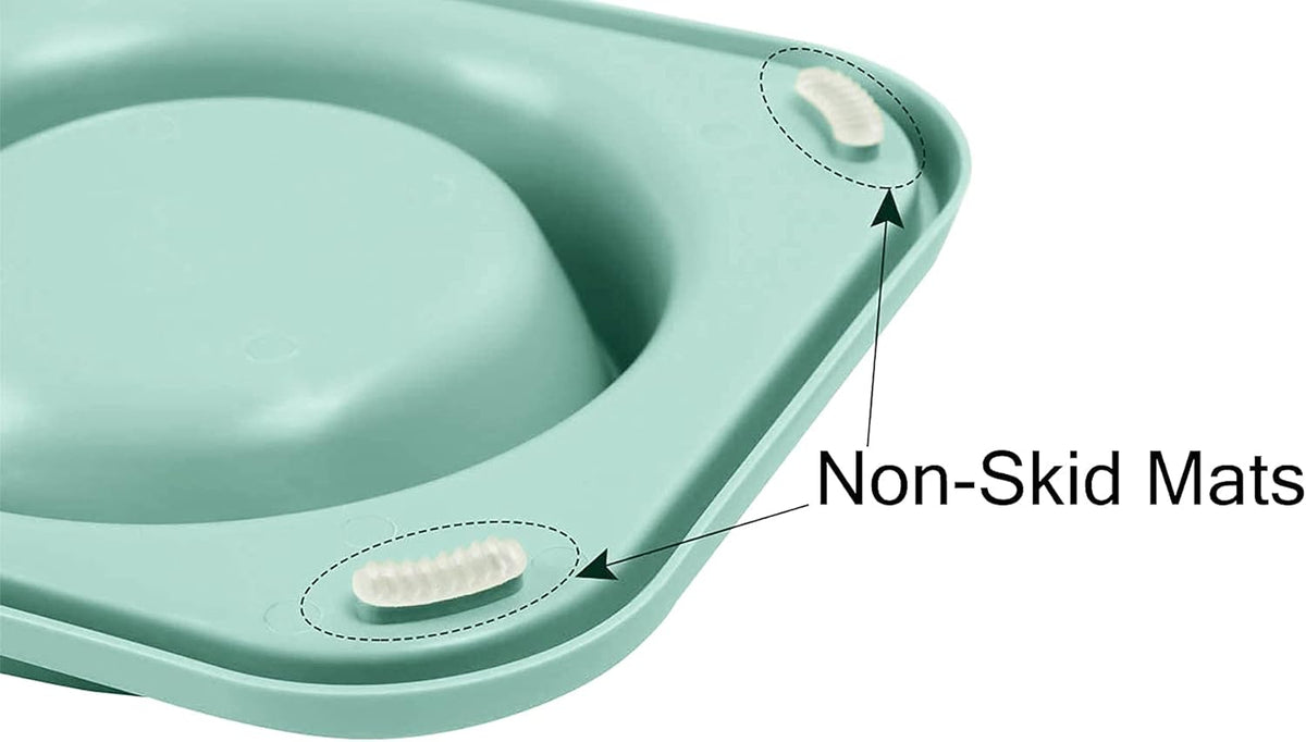 Cat Food Bowls, Cat Bowls Non-Skid and Non-Spill Silicone Pads with PP Stand, Removable Stainless