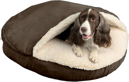 Snoozer Luxury Cozy Cave Dog Bed - Indoor Dog Bed with Cover Cave, Covered Calming Burrow for Small