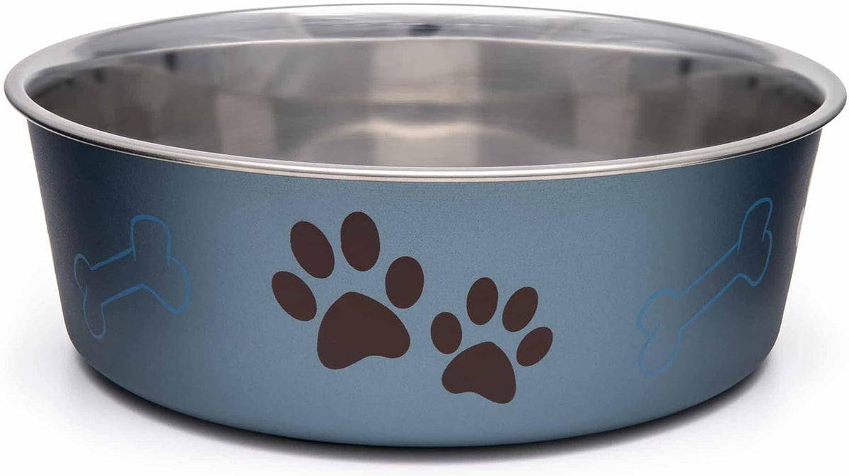 Loving Pets - Bella Bowls - Dog Food Water Bowl No Tip Stainless Steel Pet Bowl No Skid Spill Proof