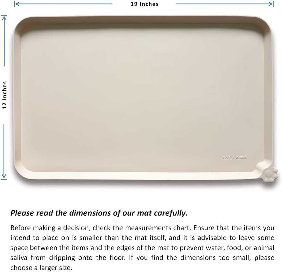 Hoki Found Silicone Pet Food Mats Tray - High-Lips Pet Dog Cat Bowl Mats - Dog Pet Cat Feeding Mat