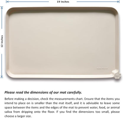 Hoki Found Silicone Pet Food Mats Tray - High-Lips Pet Dog Cat Bowl Mats - Dog Pet Cat Feeding Mat