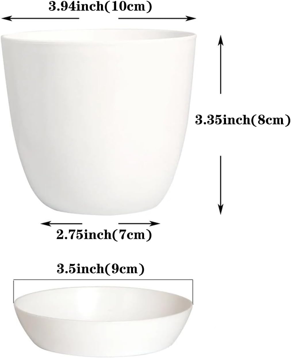50 Pack 4 Inch Plant Pots Bulk Small Plastic Planters Pots with Drainage Holes Flower Pot for