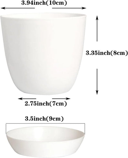 50 Pack 4 Inch Plant Pots Bulk Small Plastic Planters Pots with Drainage Holes Flower Pot for
