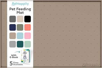 Dog Food Mat - 28x18 Raised Edges Dogs Mat for Food and Water Prevent Spill, Waterproof Cat Food