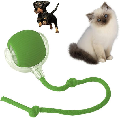 Indoor Cat Interactive Toy 360-degree Automatic Rolling Toy with Floor Flashing and Random Rolling