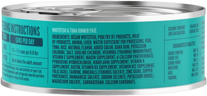 A Strong Heart Canned Wet Cat Food, Whitefish & Tuna Dinner Paté - 5.5 oz Cans (Pack of 24), Made