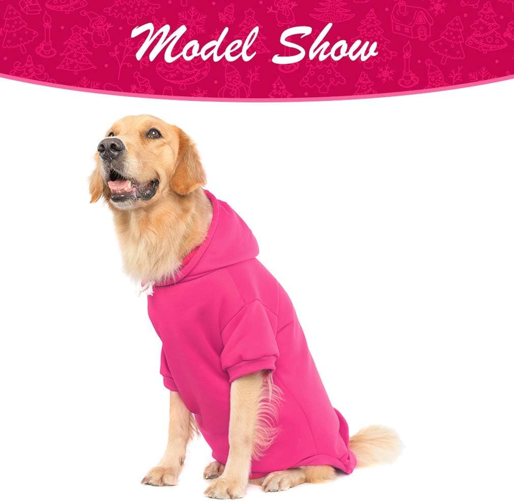 KOOLTAIL Basic Dog Hoodie - Soft & Warm Dog Hoodie Sweater with Leash Hole and Pocket, Dog Winter