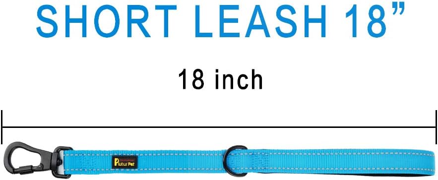 PLUTUS PET Short Training Dog Leash with Padded Handle for Medium Large Big Dogs,18 Inch Heavy Duty