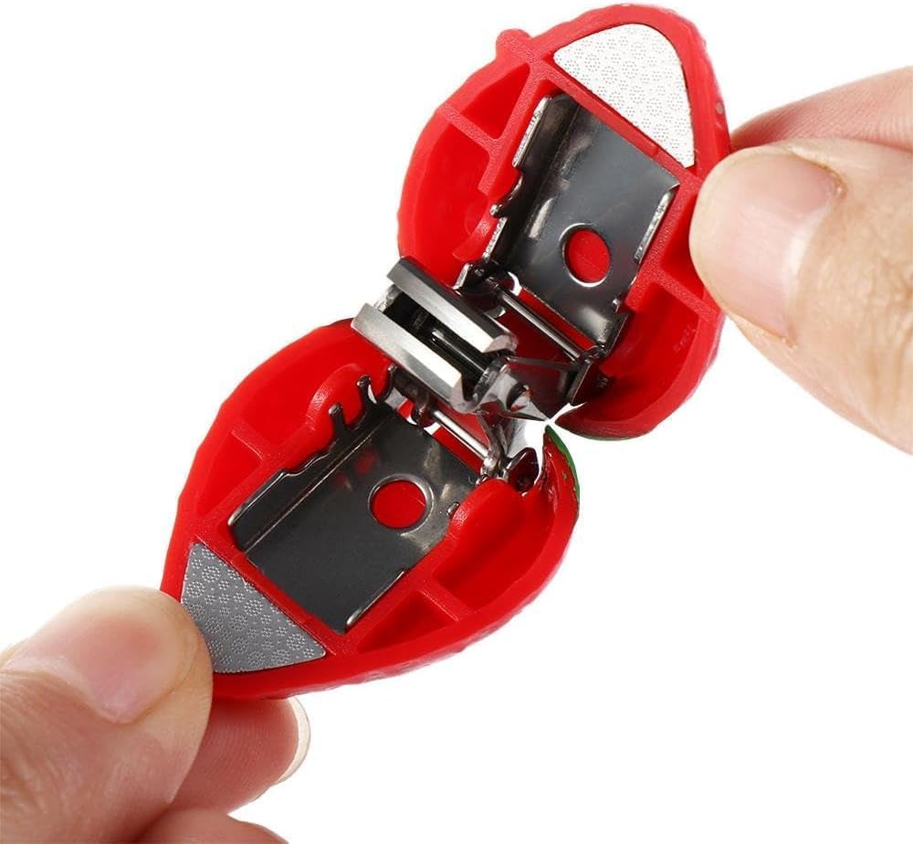 Red Finger Nail Clippers, Mini Foldable Animal Fruits Nail Clipper, Stainless Steel Travel Cartoon
