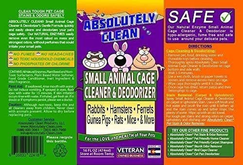 Amazing Small Animal Cage Cleaner, Just Spray/Wipe, Easily Removes Messes & Odors - Hamster Cages