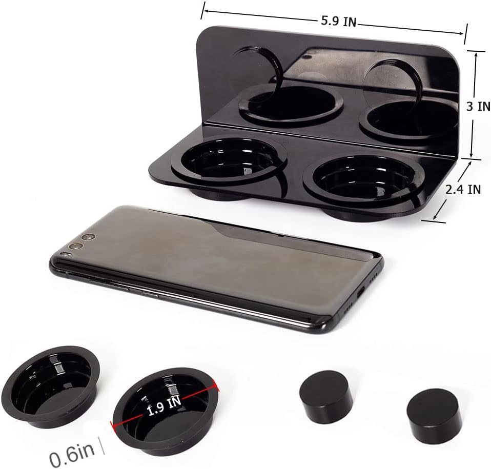 WACOOL Magnetic Reptile Ledge, Acrylic Gecko Feeding Ledge with 6PCS Cups, Reptile Food Water