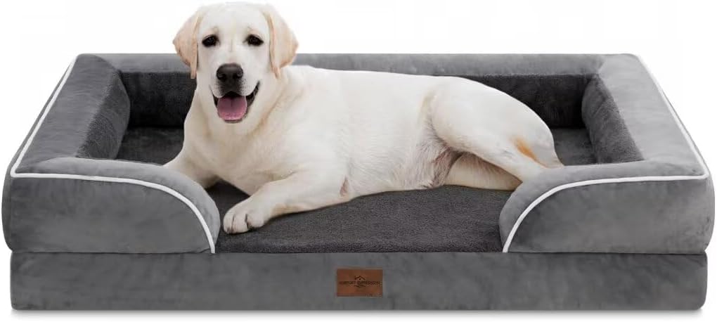 Comfort Expression Dog Beds for Extra Large Dogs, Waterproof Orthopedic Dog Bed Jumbo Breed, PV