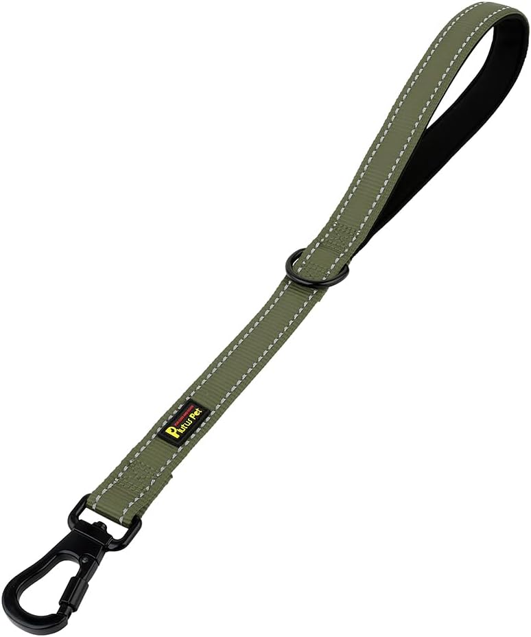 PLUTUS PET Short Training Dog Leash with Padded Handle for Medium Large Dogs,18 Inch Heavy Duty