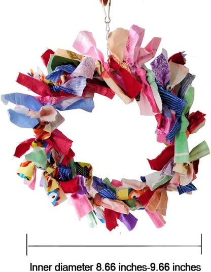 Litewoo Parrot Swing Toy Chewing Garland Toy Pendant Beautifully Decorated for Bird Parakeet