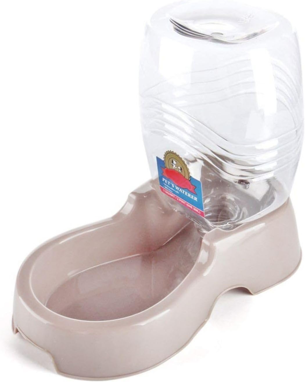 Flexzion Automatic Gravity Pet Waterer for Cat & Dog - Non-Skid & Easy-Clean Auto Replenish Water