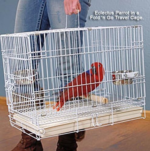 Durable Easy Portable Metal Travel or Veterinary Collapsable Parrot Bird Carrier Beaks Proof Cage