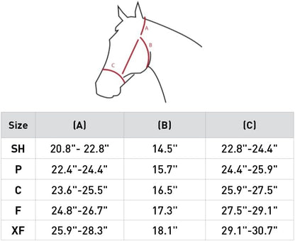HORZE Adepto Adjustable Horse Halter | Soft, Durable Polyester - Canal Blue - Cob