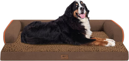 Large Dog Bed Orthopedic Washable - Extra Large XXXLarge Dogs, Orthopedic Coffee Jumbo Dog Bed with