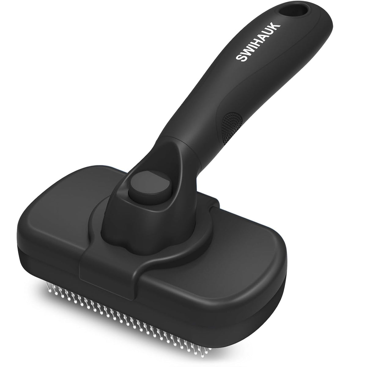 Swihauk Self Cleaning Slicker Brush for Dogs & Cats - Skin Friendly Deshedding and Grooming Brush