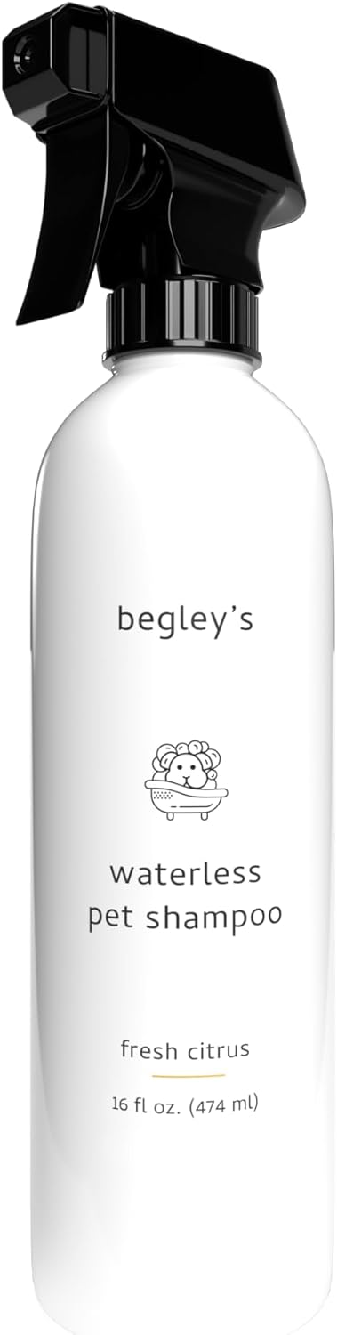 Begley’s No Rinse Waterless Pet Shampoo, Bathless Cleaning, Deodorizing, and Odor Removal for a