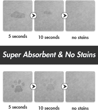 MontVoo-Absorbent Pet Feeding Mat-No Stains Pet Mat for Food and Water Bowl-Quick Dry Cat & Dog