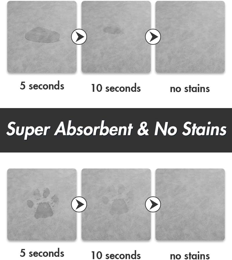 MontVoo-Absorbent Pet Feeding Mat-No Stains Pet Mat for Food and Water Bowl-Quick Dry Cat & Dog