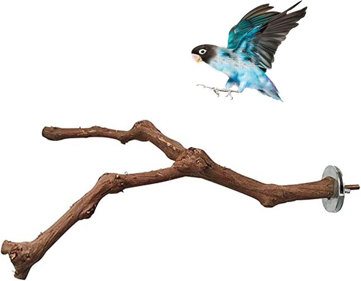 PINVNBY Parrot Perches Natural Birds Stand Wild Grape Stick Grinding Paw Climbing Wood Cage