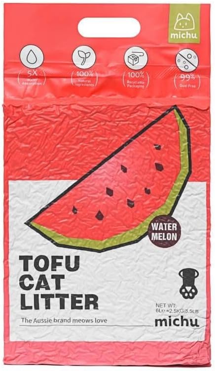 Tofu Cat Litter Natural Clumping Tofu Cat Litter, Fast Clumping and Easily Scoop-able 5.5lb/88oz 5