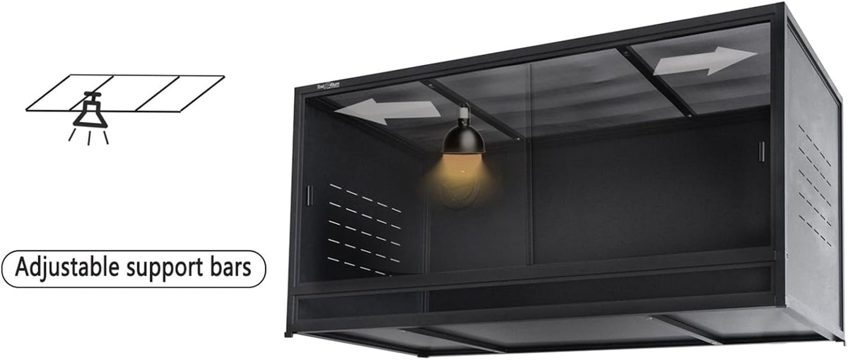 Stackable Space Efficient Reptile Enclosure 44"x20"x20", Reptile Tank 4 Packs for Bearded Dragon