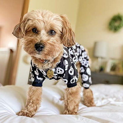 CuteBone Dog Halloween Pajamas Puppy Onesies Small Dogs Soft Pjs Coat Cat Apparel Comfy Pet