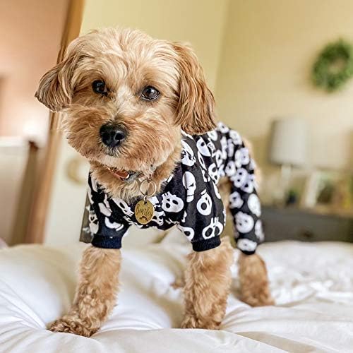 CuteBone Dog Halloween Pajamas Puppy Onesies Small Dogs Soft Pjs Coat Cat Apparel Comfy Pet