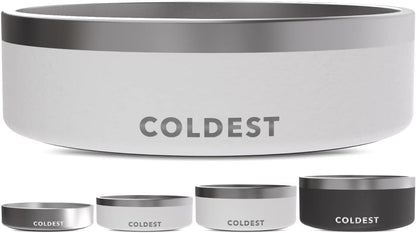 Coldest Dog Bowl - Anti Rust Metal, Non Slip, 3 Layers Insulated Stainless Steel Dog Bowls - Spill